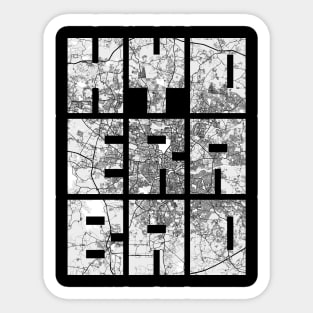 Hyderabad, India City Map Typography - Light Sticker